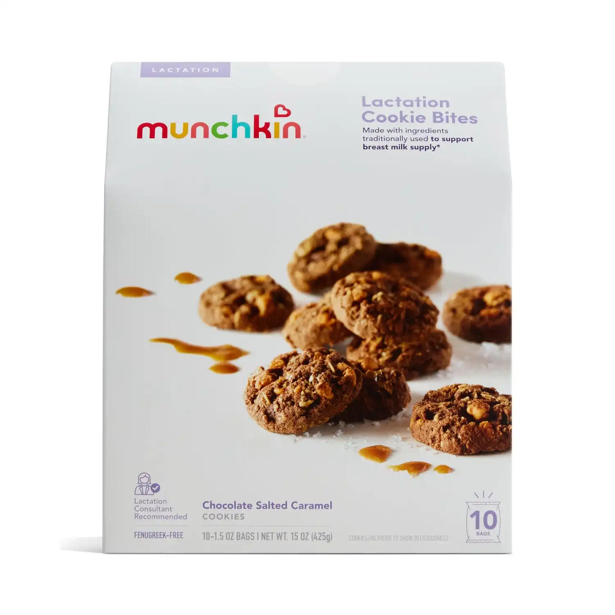Lactation Cookie Bites, Chocolate Salted Caramel, 10ct
