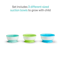 Stay Put™ Suction Bowls & Lids, 3pk