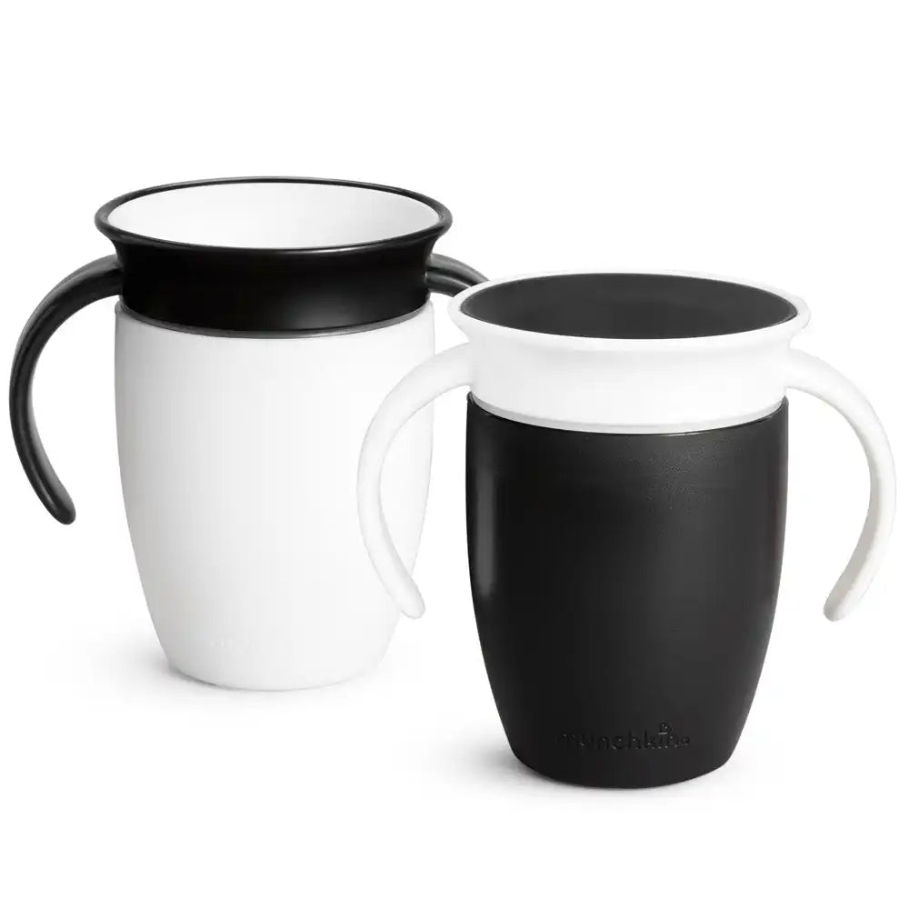 Miracle® 360° Black & White Trainer Cup, 7oz, 2pk